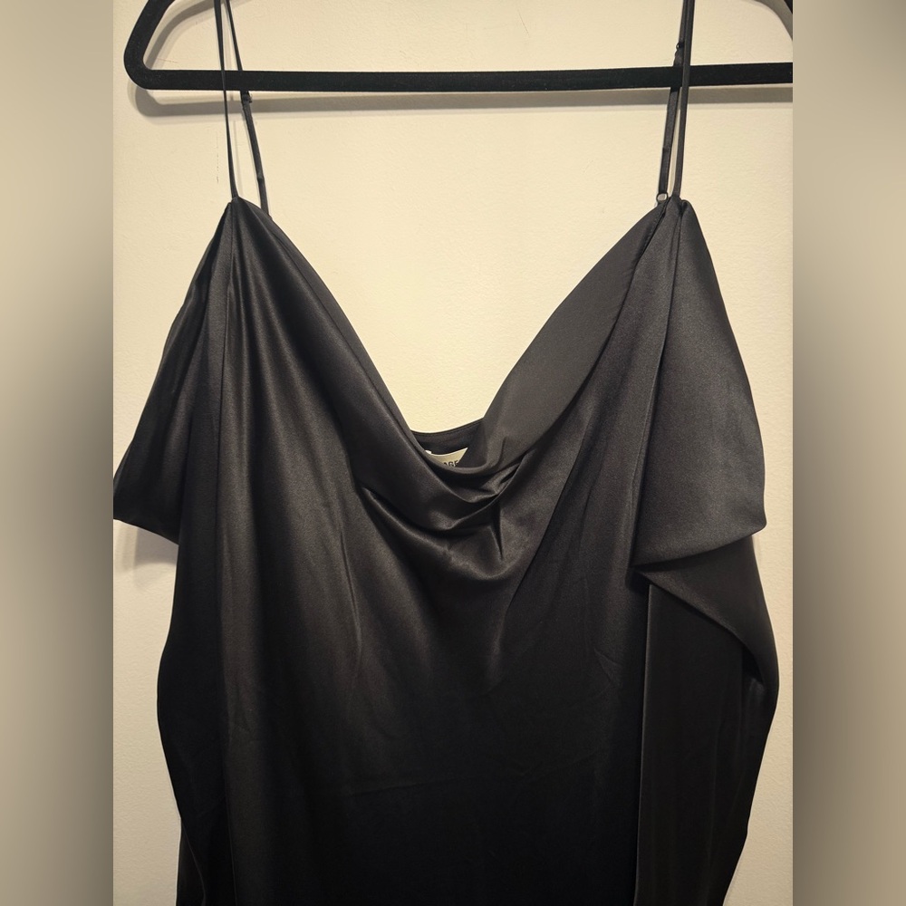 NWT L'AGENCE Melly French Cuff Off Shoulder 100% Silk Dress Maxi Cocktail Dress - Picture 11 of 15
